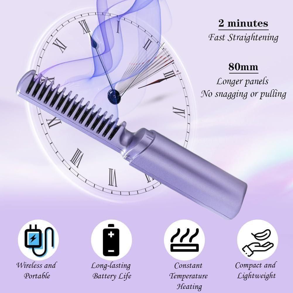 Mini Adjustable Hair Straightener comb