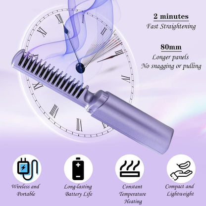 Mini Adjustable Hair Straightener comb