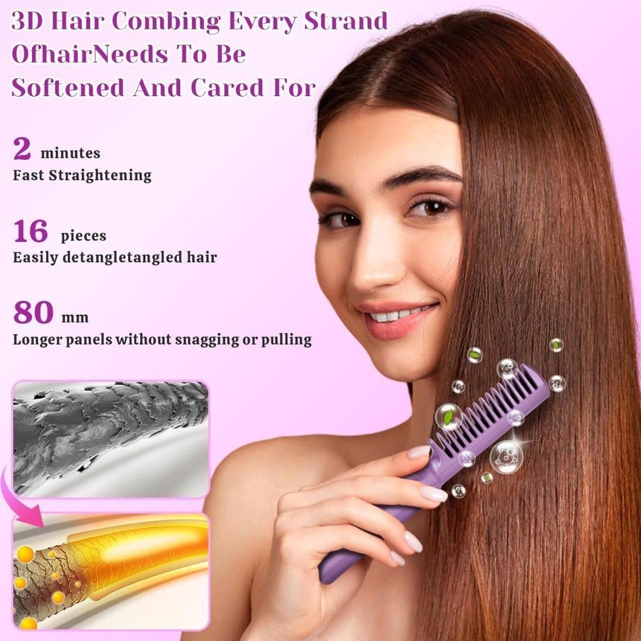 Mini Adjustable Hair Straightener comb